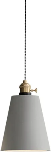 Vista 7 de Nordic Simple Pendant Lights, Mid Century Industrial Cement Ceiling Hanging Lighting with Copper Finish, Dining Room Gray Chandelier for Kitchen