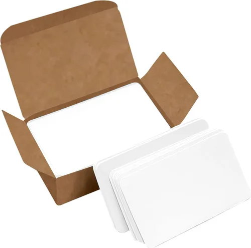 Vista 12 de VANRA 300 tarjetas pequeñas en blanco 8.9x5.1 cm, tarjetas de papel grueso de colores, tarjetas de estudio, tarjetas flash, tarjetas de índice, sin