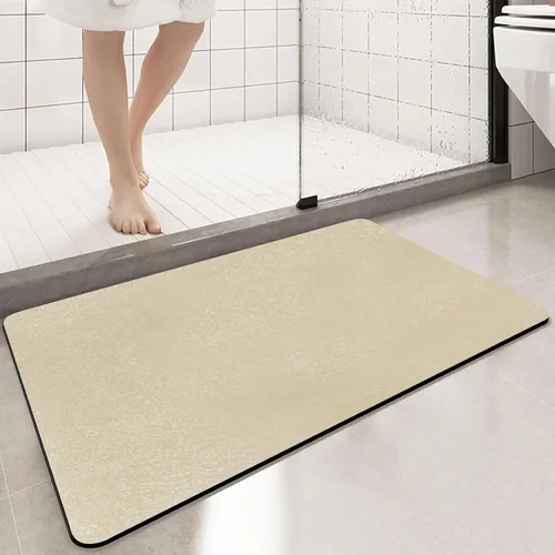 Vista 13 de Tierra de Diatomeas Tapete de Baño Alfombras de Baño Súper Absorbente Secado Rápido Antideslizante Tapete de Baño Delgado Tapetes de Piso de Baño