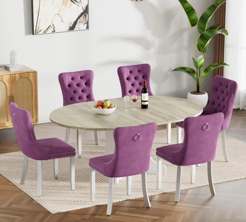 Vista 16 de Juego de mesa de comedor extensible marrón de 63 a 78.74 pulgadas para 4, juego de mesa de comedor de 5 piezas con 4 sillas, mesa de cocina