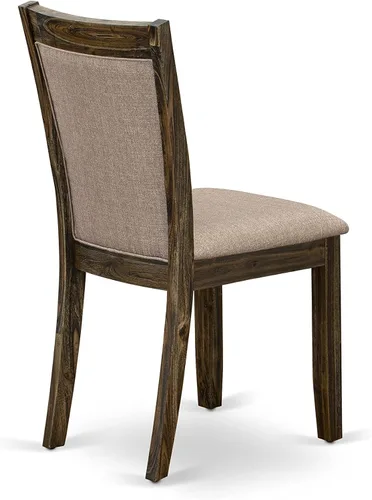 Vista 11 de East West Furniture F2MZ5-716 - Juego de mesa de cocina de 5 piezas para 4 personas, incluye una mesa de comedor redonda con pedestal y 4 sillas