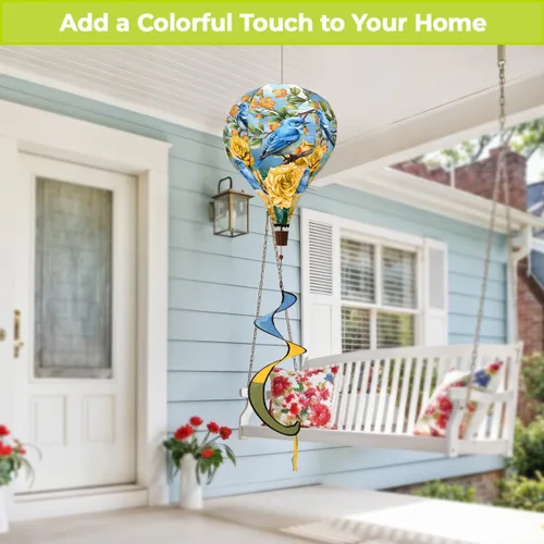 Vista 3 de Briarwood Lane Spinner de globos aerostáticos de Bluebirds and Roses
