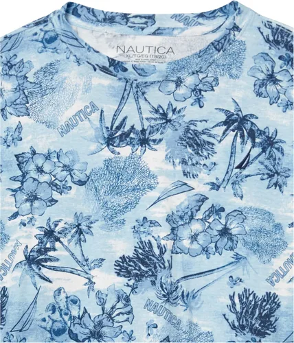 Vista 3 de Nautica Camiseta de manga corta a rayas con cuello redondo para niño