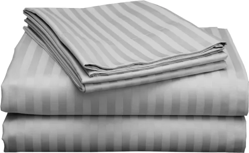 Vista 11 de Top Split Queen Sheets-Black Stripe-800 TC 100% algodón egipcio, juego de sábanas de cabeza dividida superior para camas ajustables, sábana bajera