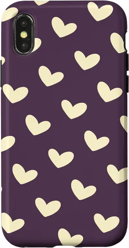 Vista 5 de Yellow Heart Pattern Minimalist Love Case for iPhone 16