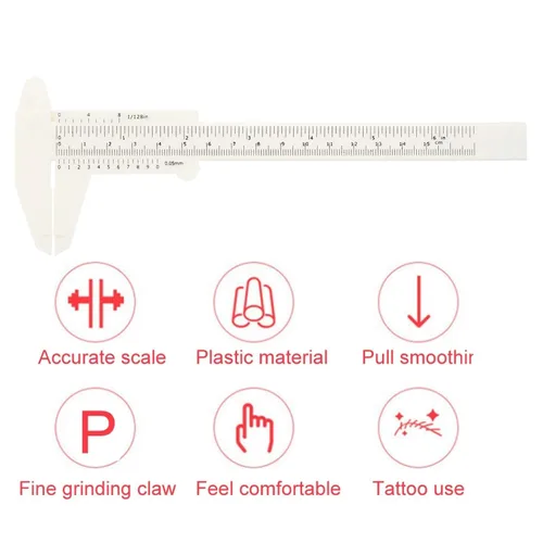 Vista 5 de Regla de cejas, Microblading Ruler Mak USp Herramienta de medición de cejas Microblading DIY Plantilla Microblading Medidor de Microblading