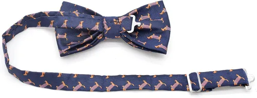 Vista 3 de Pajaritas para hombre hechas a mano preatadas con patrón divertido para hombres