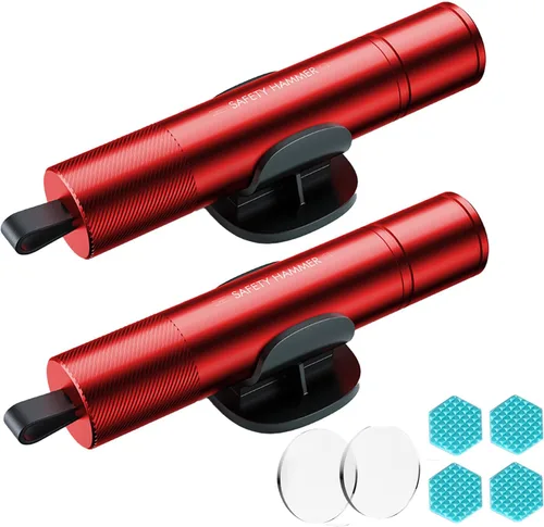 Vista 11 de MOTORBUDDY Rompedor de Ventanas Cortador de Cinturón de Seguridad, Herramienta Rompedor de Ventanas de Coche, Rompedor de Vidrio de Emergencia