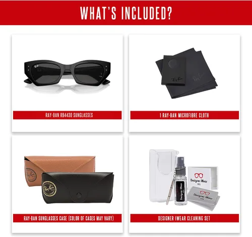 Vista 2 de Ray-Ban RB4430 Zena - Gafas de sol BIO-BASED para hombre y mujer + paquete con kit de gafas de accesorios