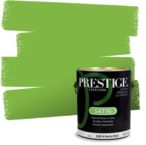Vista 188 de PRESTIGE Pintura exterior e imprimación en uno, aloe, plano, 1 galón