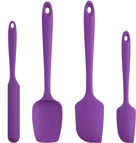 Vista 13 de Juego de espátulas de silicona U-Taste con resistencia al calor de 600 grados Fahrenheit (Negro)