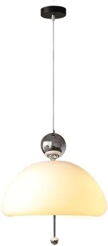 Vista 6 de Luces colgantes de metal con cúpula nórdica, moderna lámpara colgante de vidrio de leche, cable ajustable E14/E12 para cocina, isla de comedor, sala