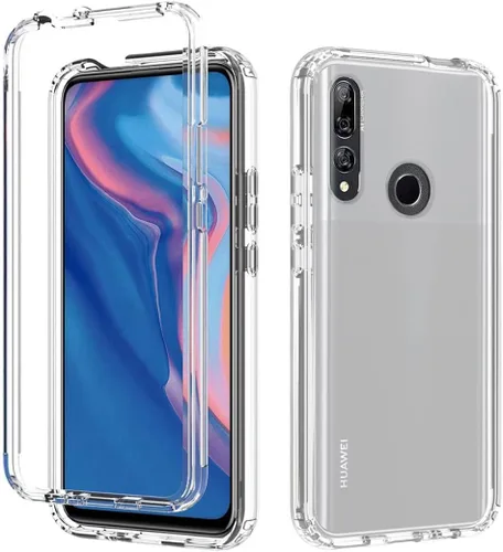 Vista 6 de Funda transparente compatible con Y9 Prime 2019/Honor 9X/P Smart Z STK-LX1 con protector de pantalla de vidrio templado, bonita funda protectora