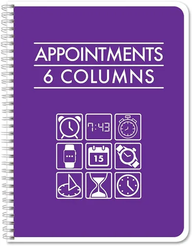 Vista 5 de BookFactory Libro de citas de 2 columnas/cuaderno de seguimiento de citas (formato de libro de dos columnas) – 100 páginas, 8.5 x 11 pulgadas