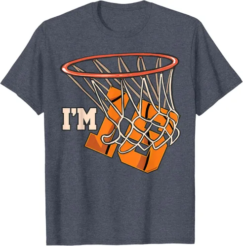 Vista 83 de Camiseta número 15 con temática de baloncesto para fiesta de cumpleaños, Negro, S