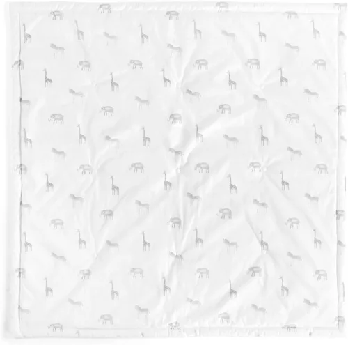 Vista 2 de Lush Decor Jungle Adventure - Tapete cuadrado para bebé con borde, 35 x 35 pulgadas, gris