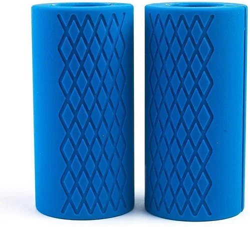 Vista 2 de Fat Grips for Dumbbells,Barbell,Pull Up Bar, Thick Grip Handle for Workout Azul