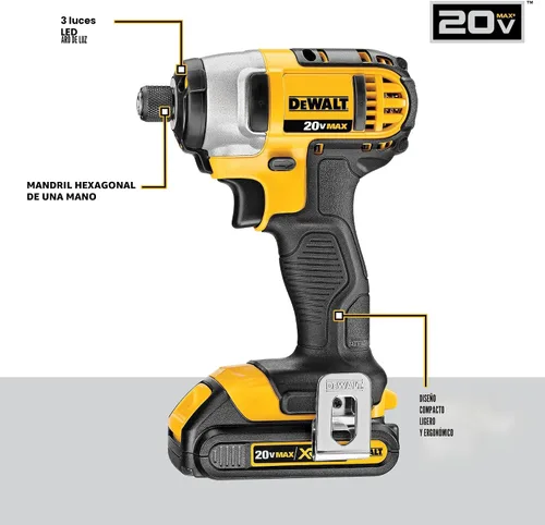 Vista 3 de DEWALT - Juego combinado de 9 herramientas eléctricas 20V MAX, herramientas eléctricas inalámbricas con 2 baterías y cargador (DCK940D2)