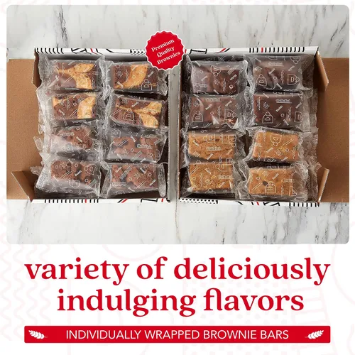 Vista 6 de David's Cookies Brownies surtidos en caja de cartón Disfruta de nuestros deliciosos, ideales para compartir bocadillos de brownie recién horneados