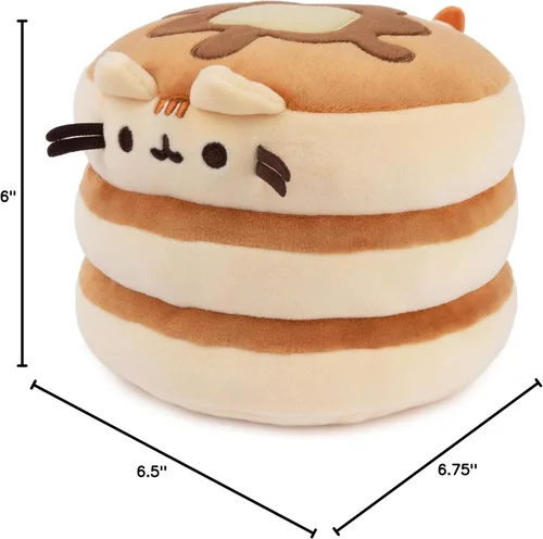 Vista 6 de GUND Pusheen la gata Pancake Squisheen - Peluche de felpa, juguete blandito para niños a partir de 8 años, color marrón, 6