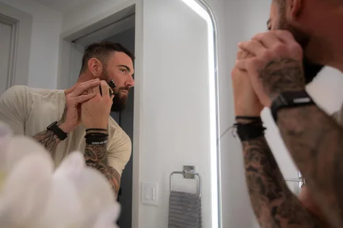 Vista 3 de 5 afeitadoras de cabeza para hombres calvos - afeitadoras de cabeza húmeda y seca para hombres - Maquinilla de afeitar eléctrica para cabello calvo