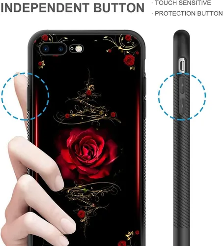 Vista 4 de ZHEGAILIAN Funda compatible con iPhone SE 2022, diseño de patrón de policarbonato duro, funda protectora de TPU suave antideslizante para iPhone SE