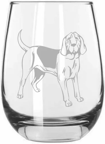 Vista 159 de Shar Pei (chino) - Vaso de vino sin tallo grabado para perro, 15.25 onzas