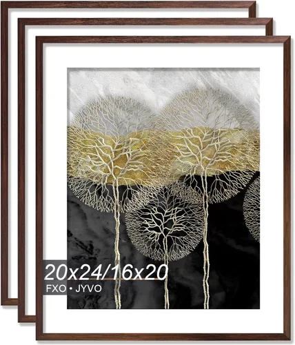 Vista 167 de Fxojyvo Marco de Fotos de 4x6, Muestra Foto de 3.5x5 con Paspartú o 4 x 6 Sin Paspartú, Liviano y de Alta Transparencia Marco de 4 por 6 para Pared