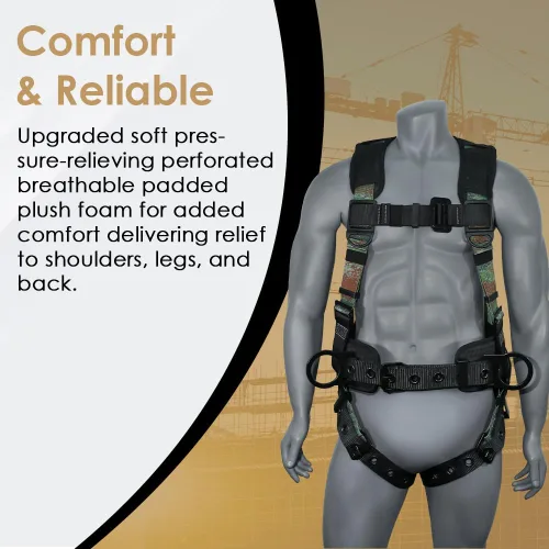 Vista 2 de AFP Demon Fall Protection Comfortable Safety Harness (OSHA/ANSI PPE)