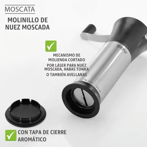 Vista 8 de GEFU 34670 Rallador de nuez moscada, Moscata
