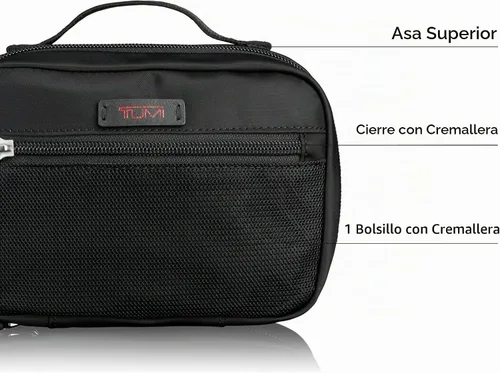 Vista 5 de TUMI - Bolsa de accesorios de equipaje - Neceser de viaje para hombre y mujer, Negro -, Bolsa de accesorios pequeña