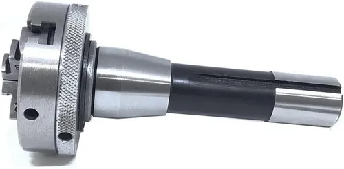 Vista 2 de Mandril de torno de 2" - 50 mm - 3 mandíbulas autocentrado con eje de vástago R8 - Fabricado en India