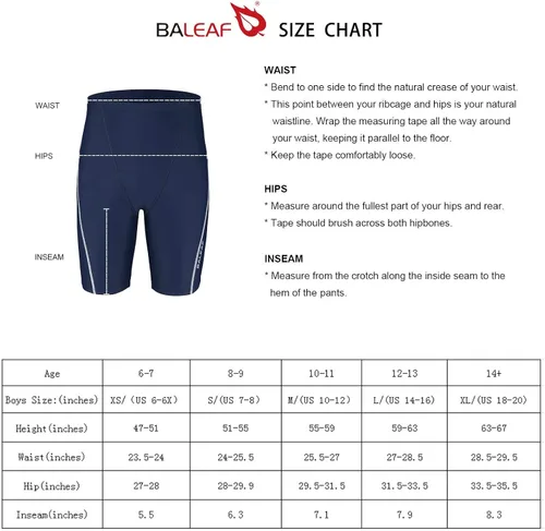 Vista 7 de BALEAF Pantalones cortos de natación deportivos UPF 50+ de secado rápido para niños