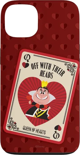 Vista 7 de Disney Carcasa para iPhone 17, diseño de villanos, la reina de corazones con sus cabezas, color rojo