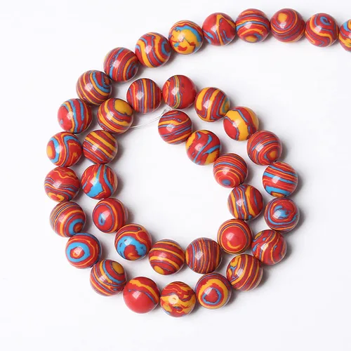Vista 21 de 100 cuentas de piedra multicolor natural de 0.236 pulgadas (0.236 in), cuentas espaciadoras sueltas redondas para hacer pulseras, collares, aretes