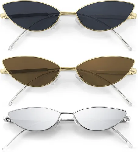 Vista 50 de FEISEDY Gafas de sol de diseñador de moda Retro pequeños pétalos forma arco templo diseño B2298