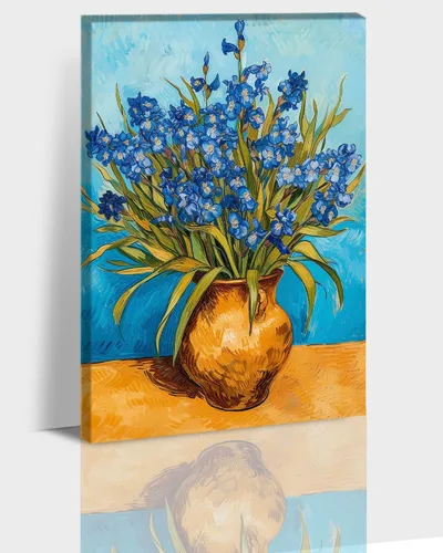 Vista 9 de Hzddty Lienzo de flores rojas de amapola para pared, pintura floral abstracta para paredes, imágenes de flores con estampado floral, decoración
