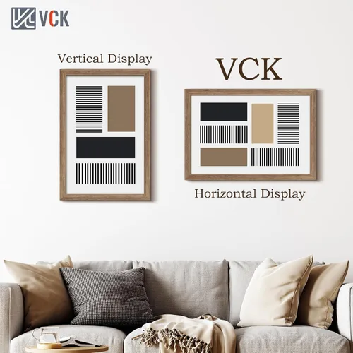 Vista 32 de VCK Marcos para póster de madera maciza de 22.375 x 34 pulgadas, marco de fotos A1 negro con montaje en pared, paquete de 3