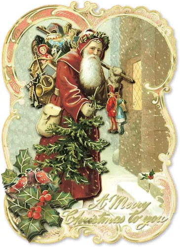 Vista 19 de Punch Studio Child Medallion - Tarjetas navideñas dimensionales en caja con 12 tarjetas y sobres adornados (44696)