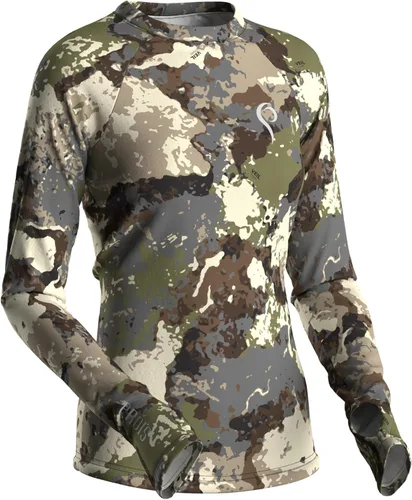 Vista 2 de Prois Camiseta de manga larga Solas Ultimate para mujer, secado rápido, camisetas de caza para mujer, Cumbre