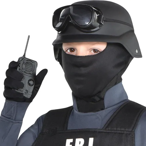 Vista 3 de Party City FBI Disfraz de Halloween para niños incluye accesorios