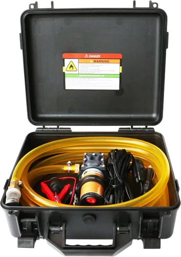 Vista 16 de Juego de bomba de transferencia de combustible de 12V 75W, bomba de transferencia de gasolina que mueve hasta 110 galones de gasolina o diésel por