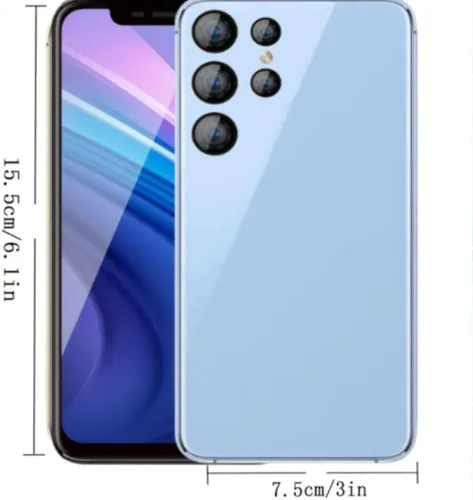 Vista 7 de SmartphoAndroid pantalla de 6.11 pulgadas, E88, teléfono celular desbloqueado, tarjeta SIM dual, 1 GB de RAM 16 GB ROM, solo compatible con la banda