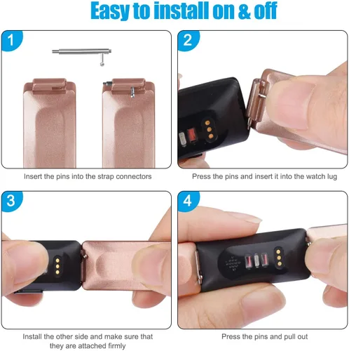 Vista 6 de AK Pulseras de TPU suaves compatibles con Fitbit Inspire 2/Fitbit Inspire HR/Fitbit Inspire/Fitbit Ace 2, correas deportivas impermeables