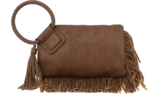 Vista 21 de Monedero de mano para mujer, cartera de noche con correa de mano, informal, formal, de cuero vegano, Metro Muse