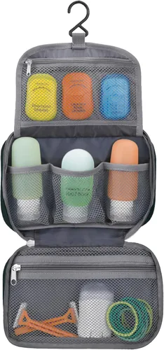 Vista 3 de Travelon Kit de aseo compacto para colgar, Negro, Tamaño único