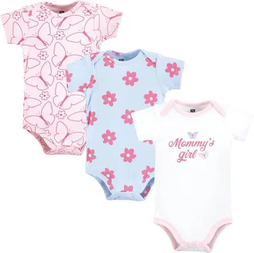 Vista 505 de Hudson Baby baby-girls Cotton Bodysuits 3-pack