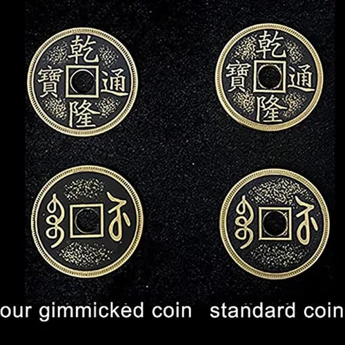 Vista 3 de blue-ther Fantasma de monedas chinas Trucos de magia Palacio Chino Moneda Apareciendo Desaparición Magia Cerca Ilusiones Trucos Mentalismo Apoyos