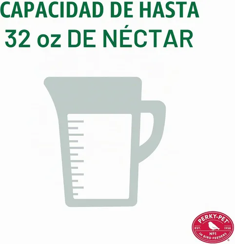 Vista 6 de Perky-Pet 8110H-1 - Comedero de cristal para colibríes para exteriores, capacidad de néctar de 32 onzas