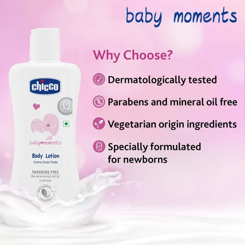Vista 5 de Chicco Baby Moment Loción Corporal Tamaño 200 Ml.